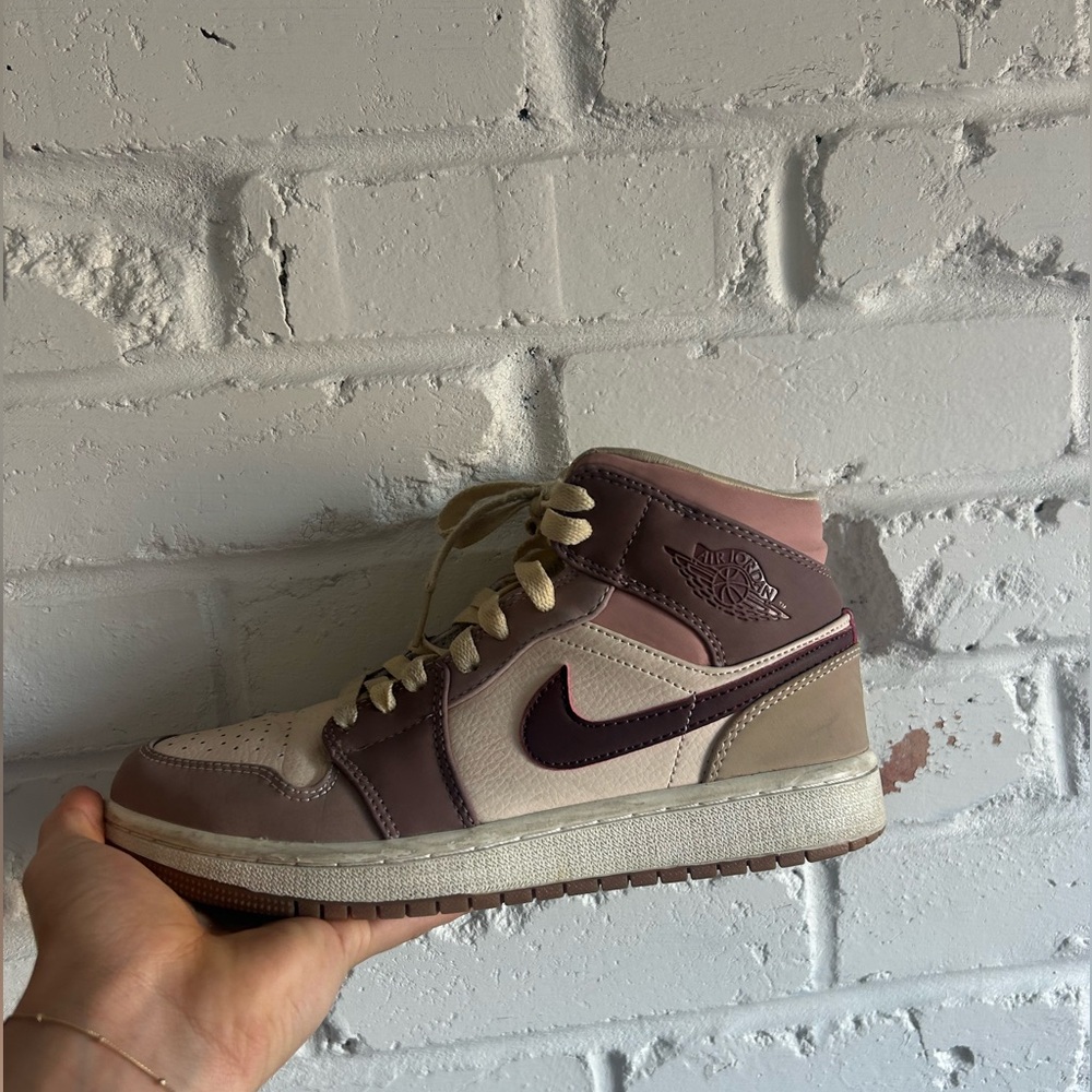 Dusty pink Jordans High tops